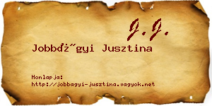 Jobbágyi Jusztina névjegykártya